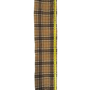 Plaid Brown and Tan Scarf